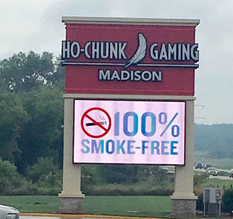 Ho-Chunk Gaming Smokefree Sign