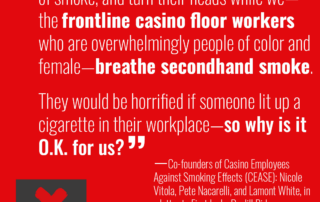 Casino workers are exposed to secondhand smoke - wrote a letter to Jill Biden, FLOTUS