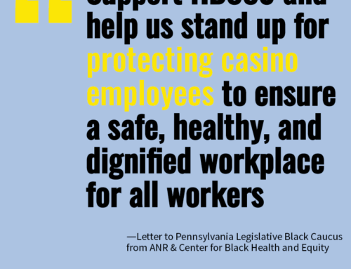 As Majority of PA Gaming Workforce, Women and Black Workers Deserve the Right to Breathe Clean Air in the Workplace